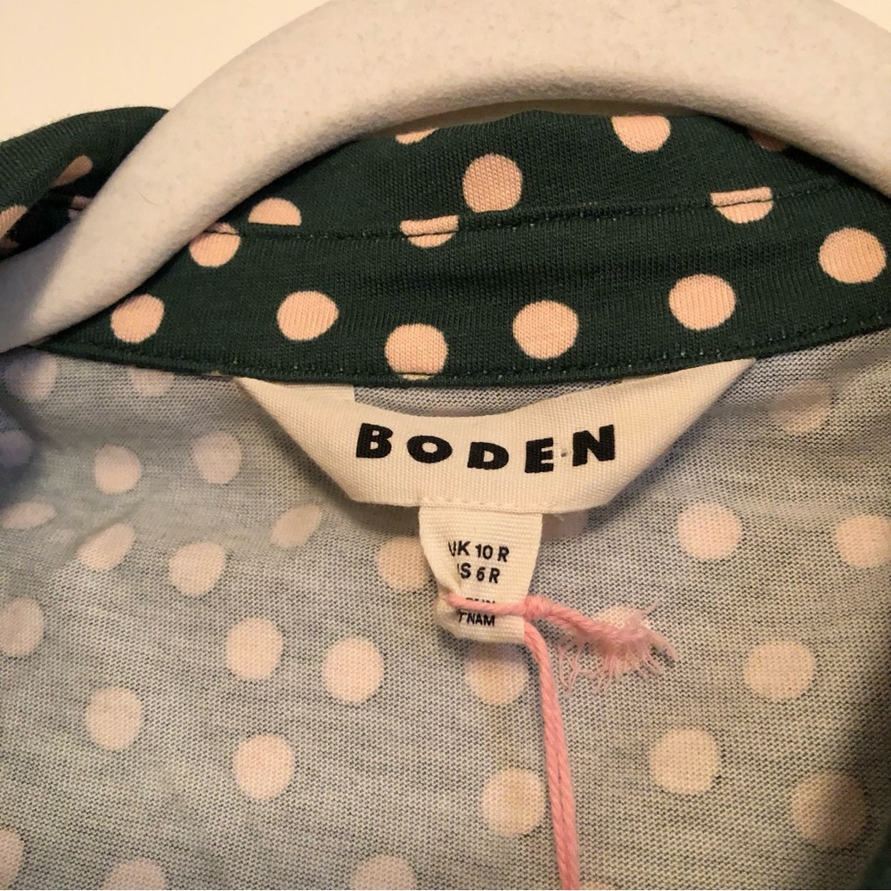 NWT Boden Marcia Jersey Shirt Dress Polka Dot 6R - Picture 6 of 7